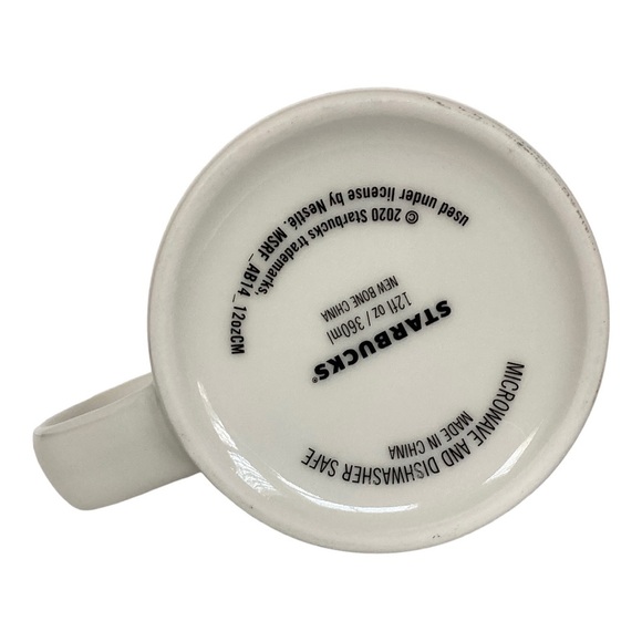 Starbucks Paw Print Coffee Tea Mug White With Green Mermaid - Picture 12 of 15